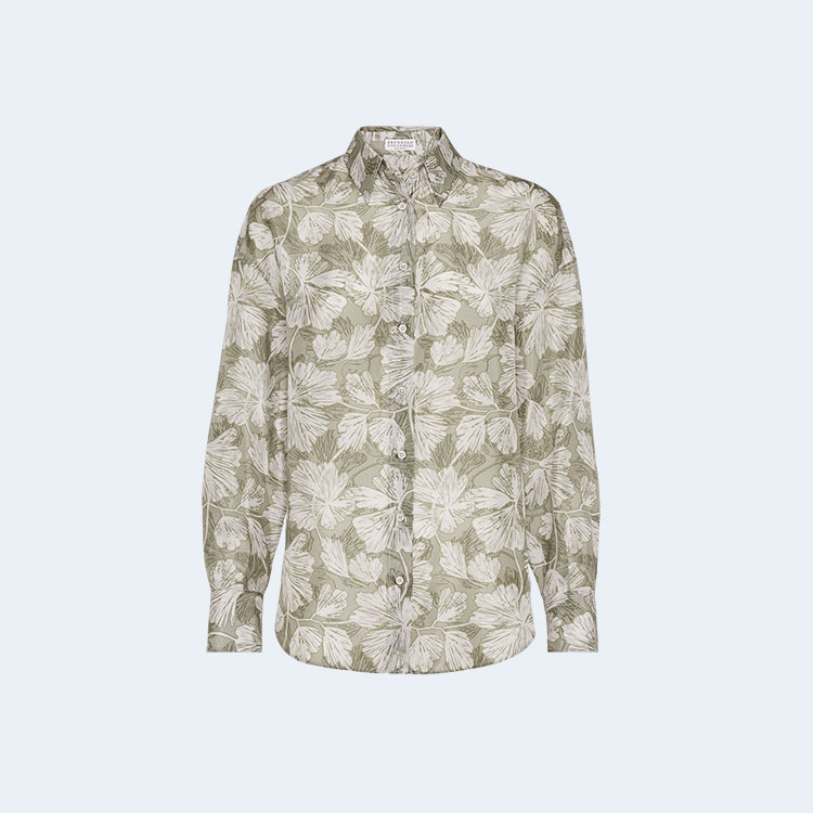 브루넬로 쿠치넬리 폰지 셔츠