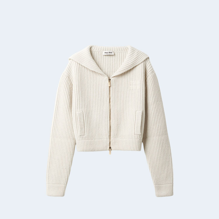 미우미우 울 캐시미어 니트 카디건