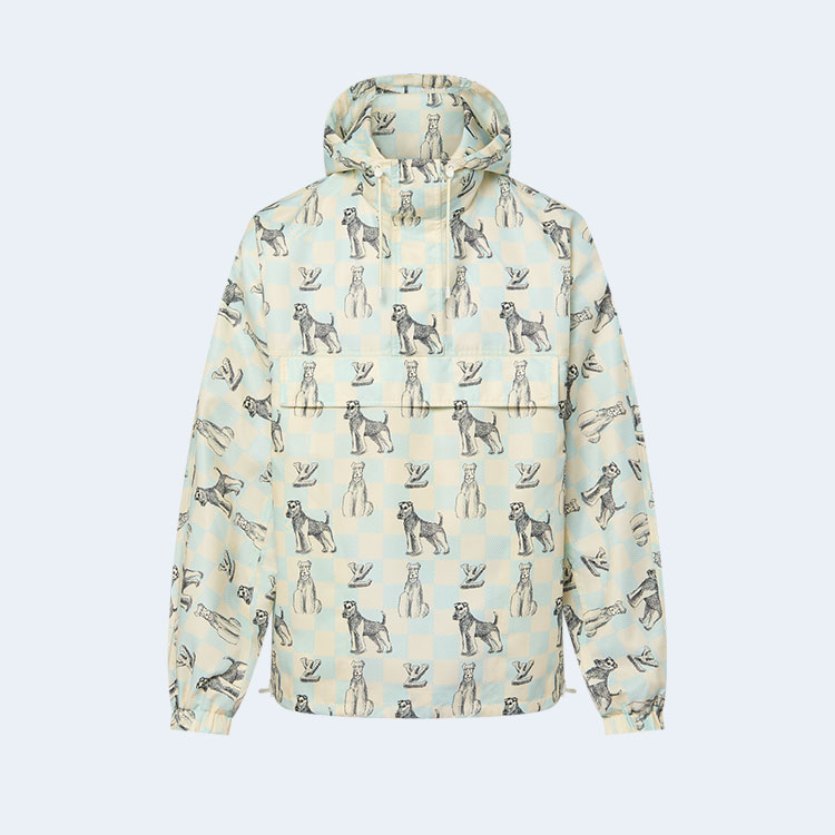 루이비통 다미에 프린티드 후디드 아노락 1AFRCA