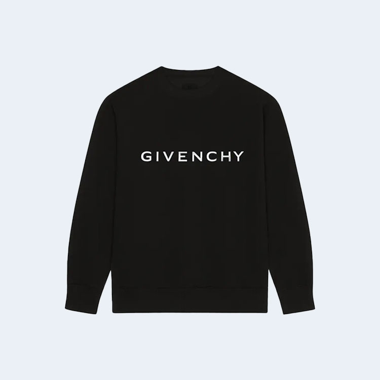 지방시 맨투맨 슬림 핏 스웨트셔츠 블랙