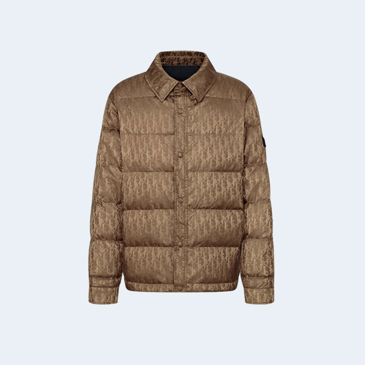 디올 오블리크 퀄티드 브라운 자켓