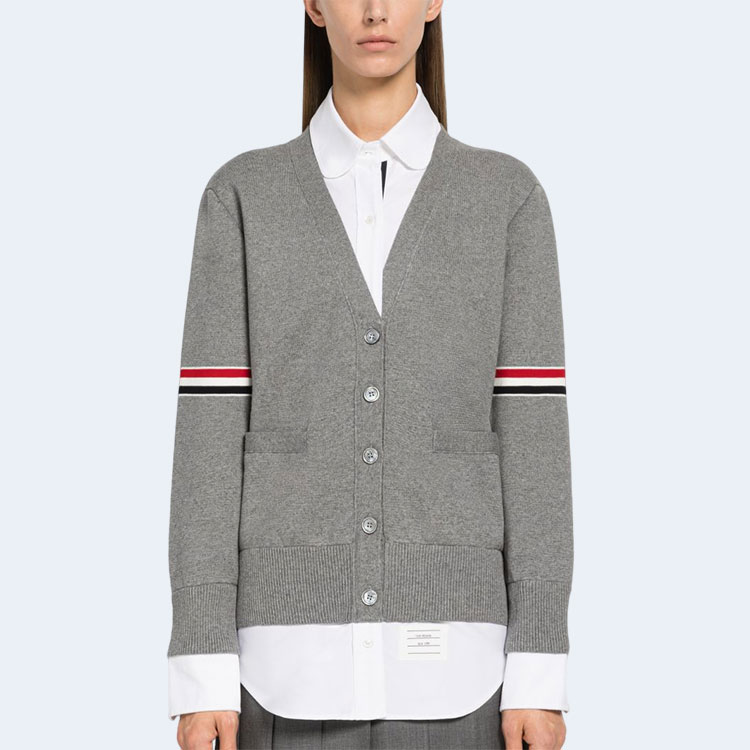 톰브라운 밀라노 스티치 옥스포드 콤보 카디건 셔츠