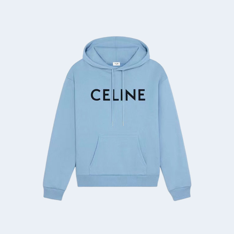 셀린느 로고 후드 헤이즈 블루