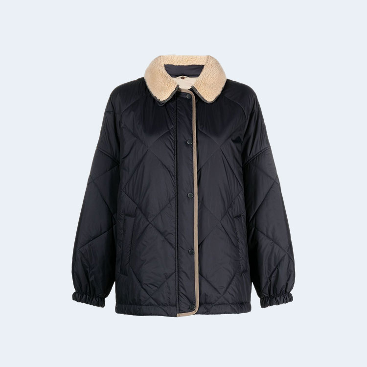 브루넬로 쿠치넬리 프레스 스터드 퀄팅 자켓