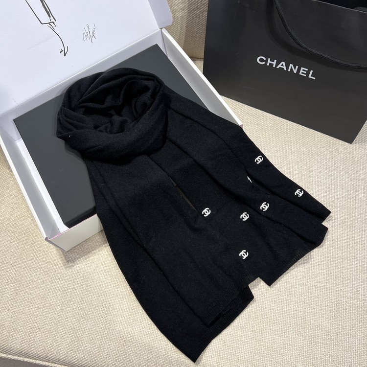 샤넬 양모 로고 머플러