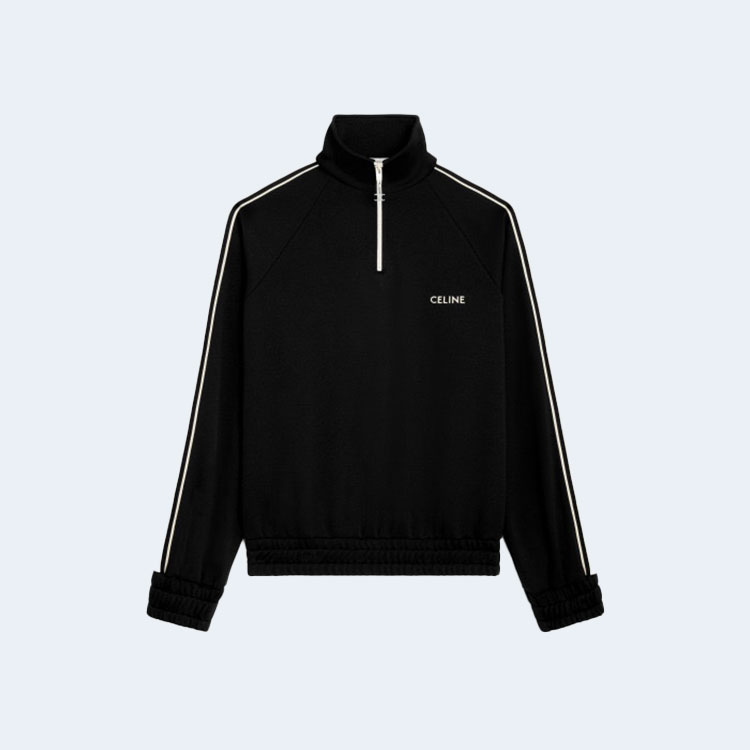 셀린느 더블 페이스 저지 트러커 스웨트셔츠