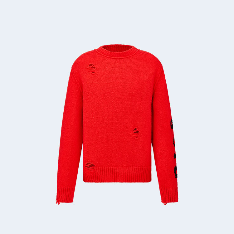 디올 오타니 워크샵 스웨터 레드