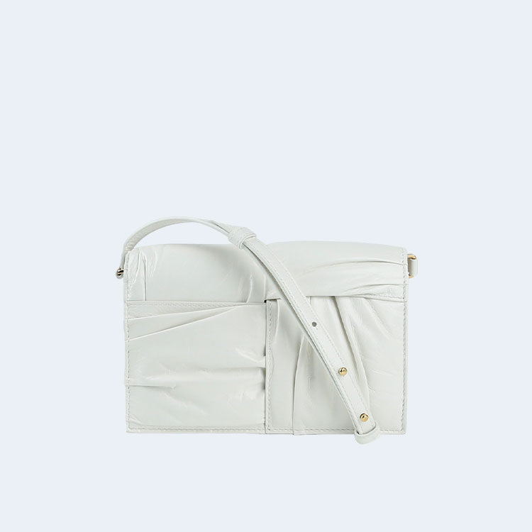 보테가 베네타 화이트 카세트 미니 크로스백