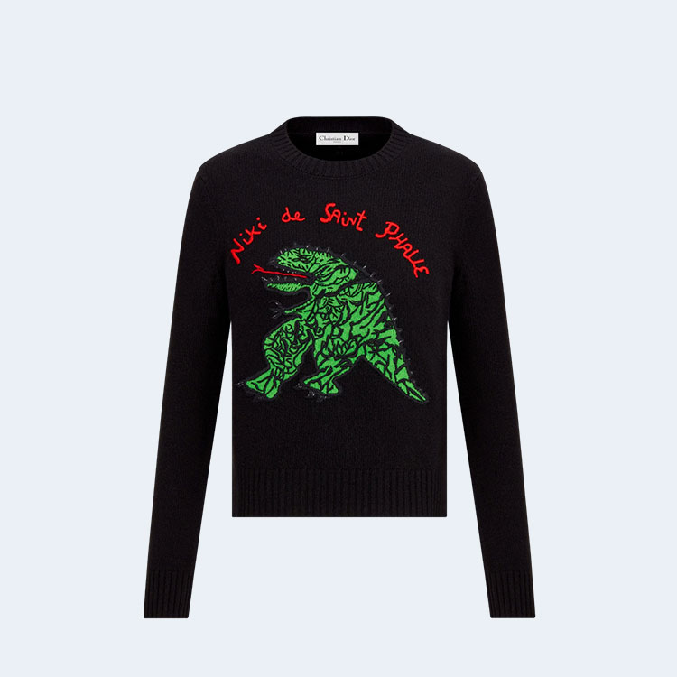 디올 그린 드래곤 울 캐시미어 니트