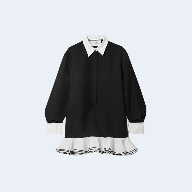 발렌티노 네로 비안코 미니 드레스