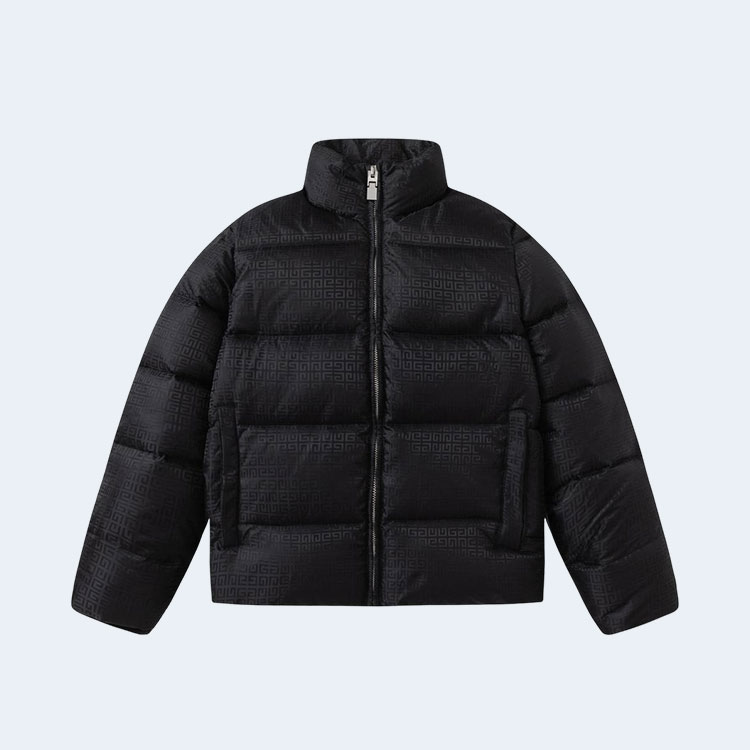 지방시 자카드 스탠드 카라 다운 자켓