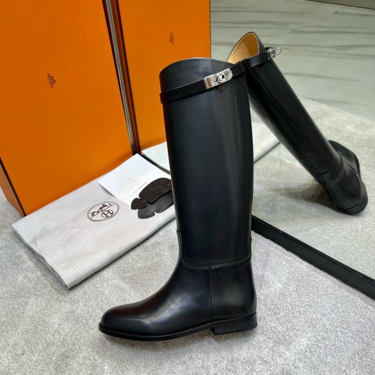 에르메스 점핑 롱 부츠 블랙 (소가죽)