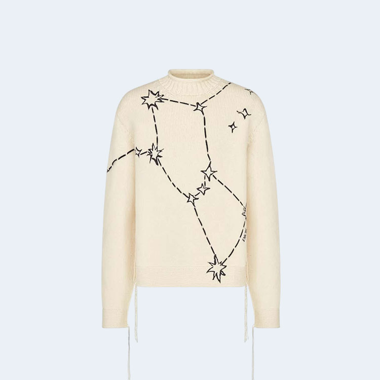 디올 화이트 울 블렌드 니트