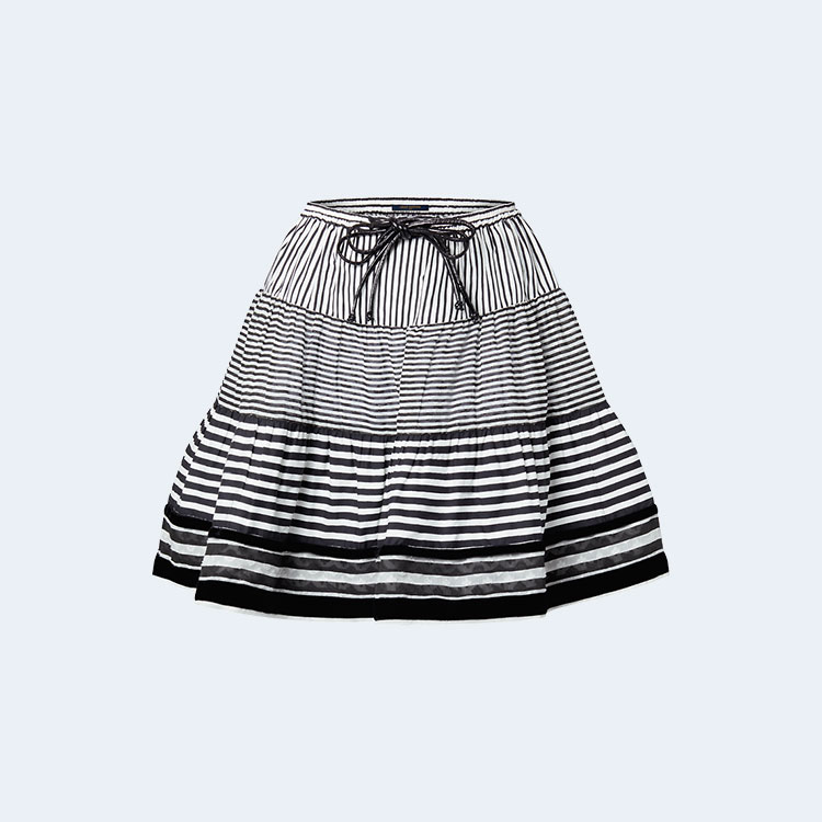 루이비통 믹스 스트라이프 티어드 미니 스커트 1ABCU4