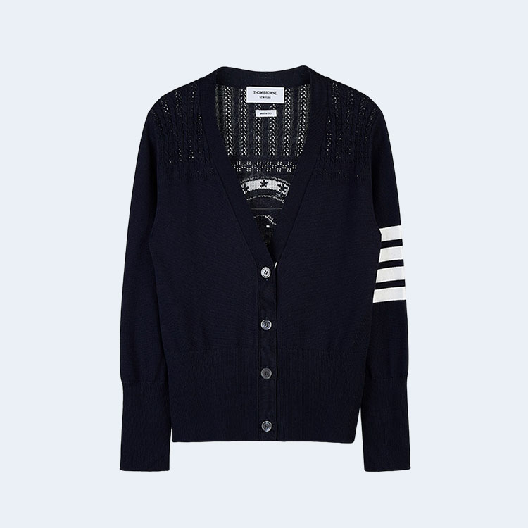 톰브라운 헥터 메달리온 가디건 네이비