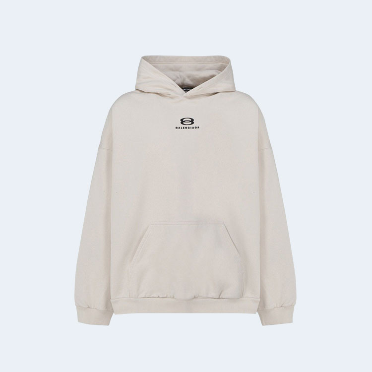 발렌시아가 유니티 코튼 후디 베이지