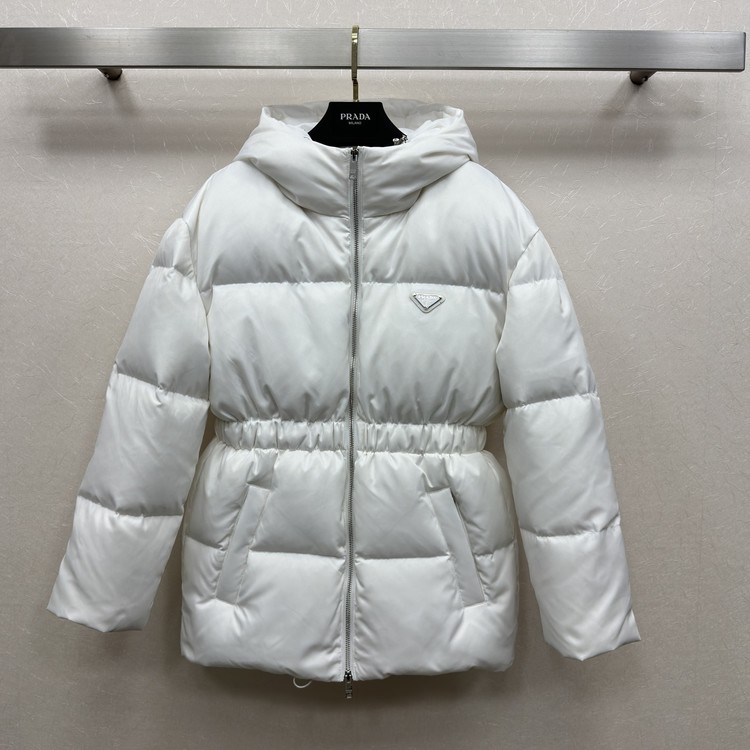 프라다 25FW 리나일론 다운 재킷 화이트(최신상)