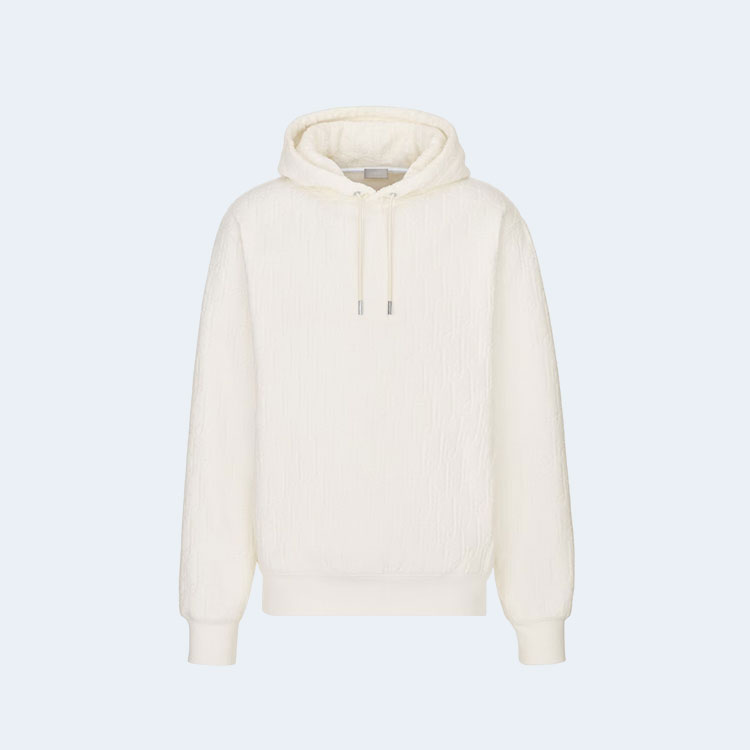 디올 오블리크 릴렉스 핏 후드 화이트