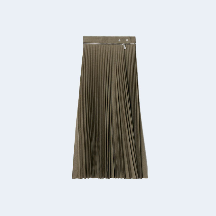 버버리 플리츠 울 스커트