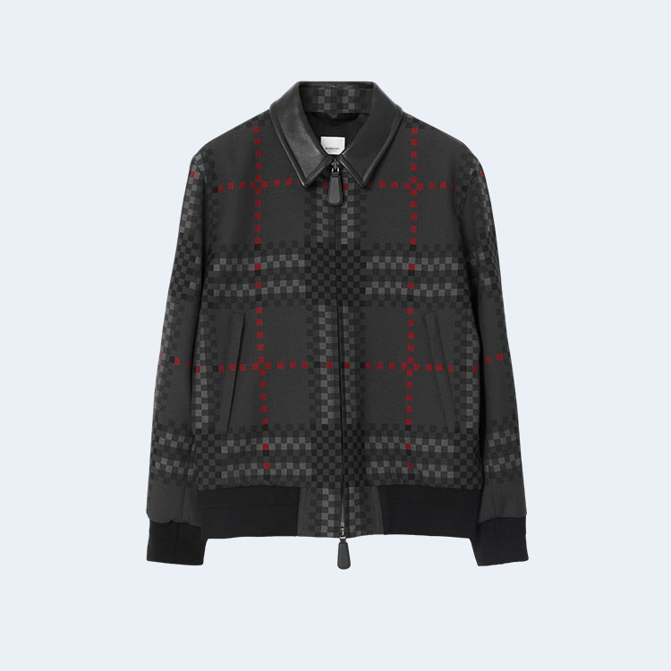 버버리 픽셀 블렌드 헤링턴 봄버 자켓