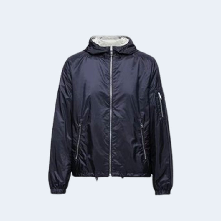 프라다 네이비 리버서블 후드 자켓