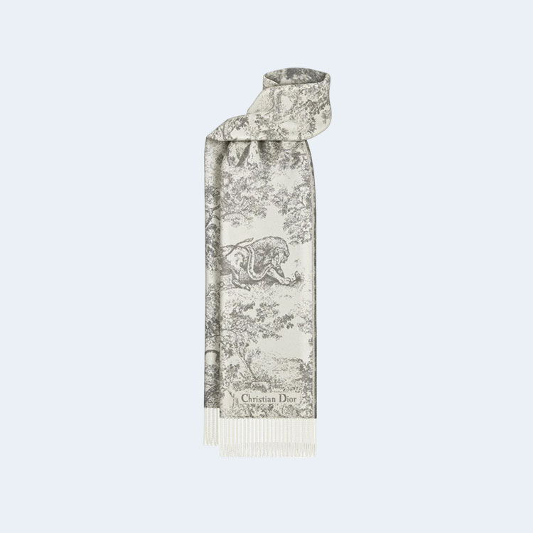 디올 TOILE DE JOUY SAUVAGE 그레이 스카프