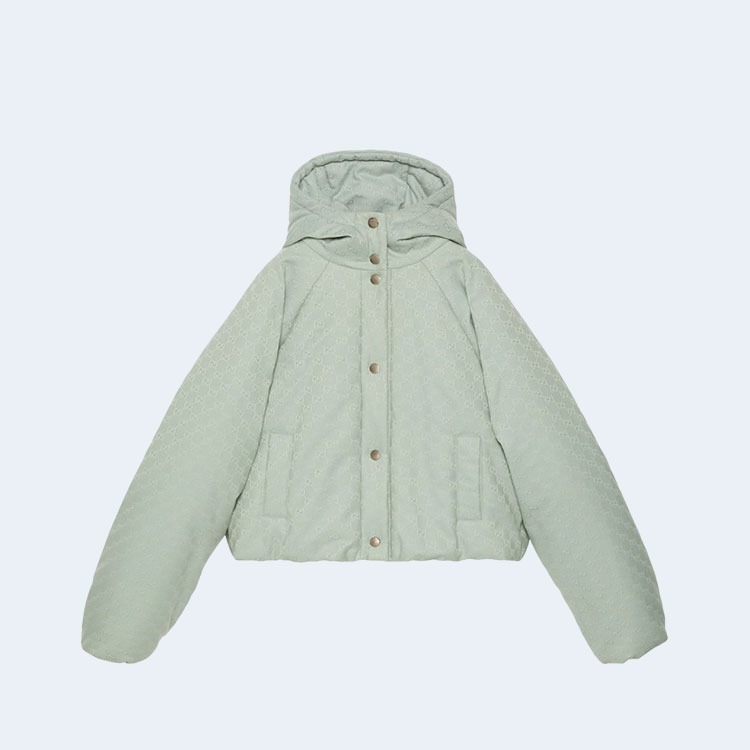 구찌 수프림 크롭 후드 자켓