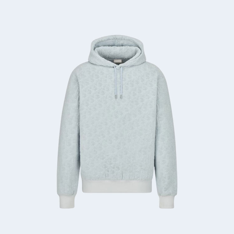 디올 오블리크 캐주얼 핏 후드 라이트 블루