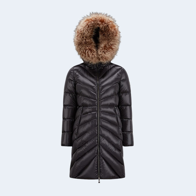 몽클레어 로고 CHANDRE 다운 롱 패딩 블랙