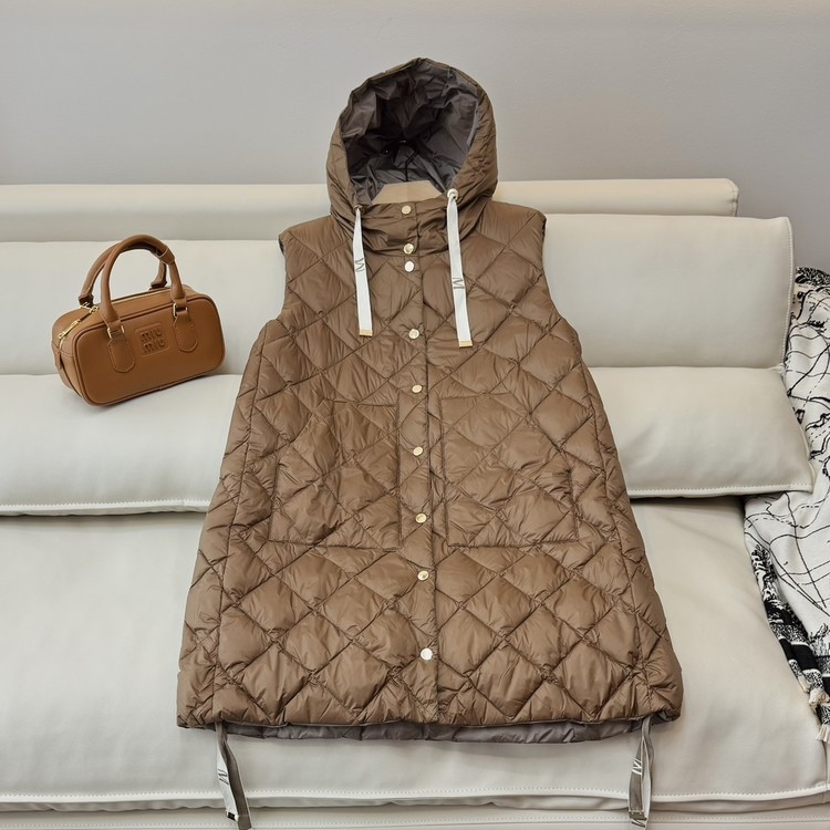 막스마라 트레파 롱 베스트 패딩 카멜