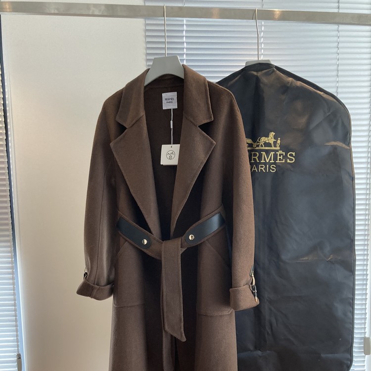 에르메스 100% 캐시미어 롱 자켓