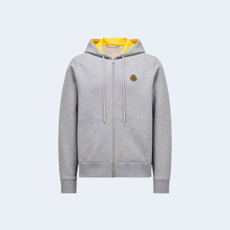 몽클레어 로고 패치 집업 후디