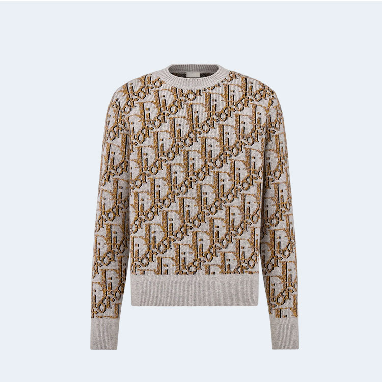 디올 오블리크 울 자카드 스웨터