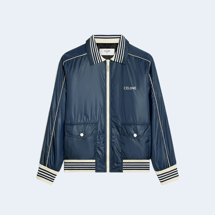 셀린느 라이트 나일론 블루종 자켓 네이비