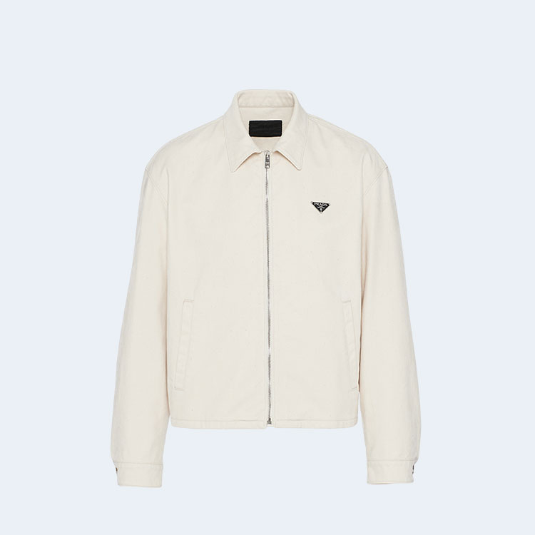 프라다 벨벳 데님 블루종 자켓