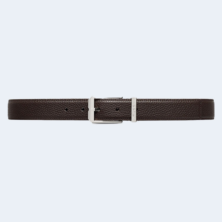 구찌 직사각형 버클 벨트 브라운 30mm