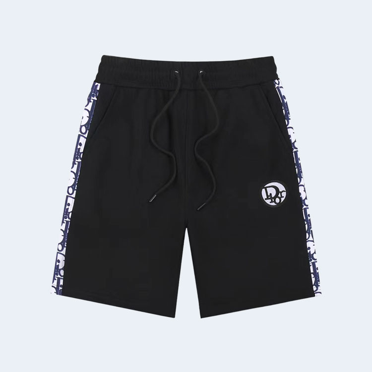 디올 화이트 스트라이프 버뮤다 쇼츠 블랙