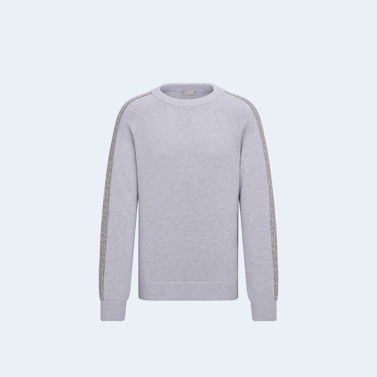 디올 오블리크 인서트 스웨터 그레이