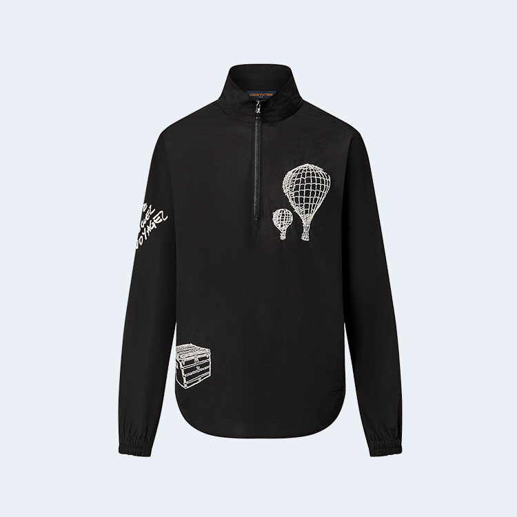 루이비통 엠브로이더드 테크니컬 코튼 집업 셔츠 1ABY2K