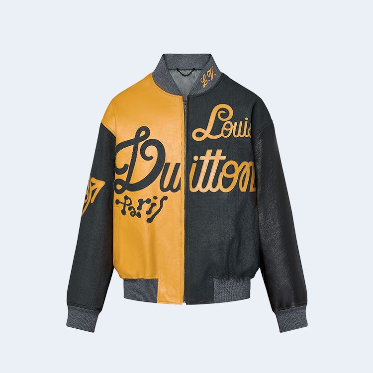 루이비통 믹스 캔버스 레더 보머 자켓 1AB98A