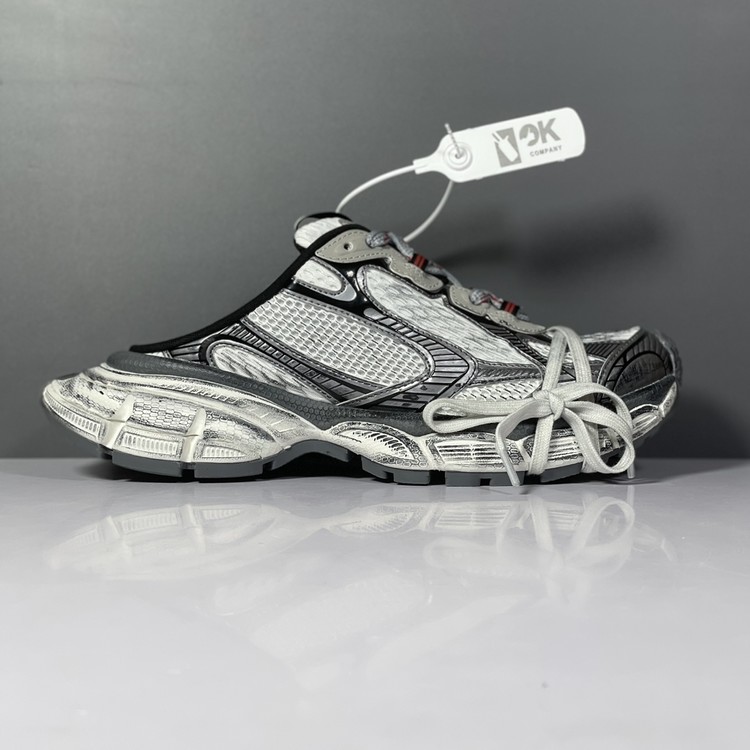 발렌시아가 3XL 그레이 블랙 뮬 스니커즈