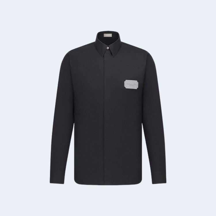 디올 꾸띄르 네이비 코튼 셔츠