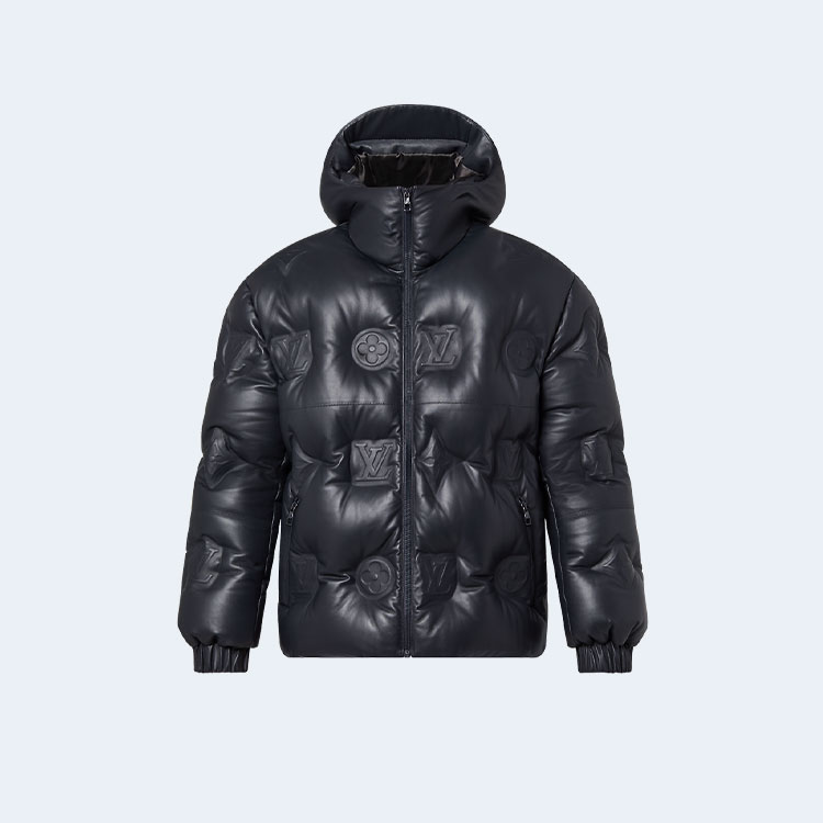 루이비통 모노그램 레더 후드 다운 자켓