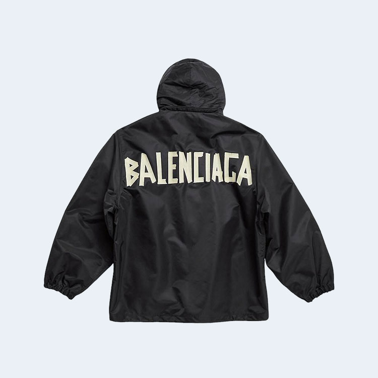 발렌시아가 테이프 쇼트 윈드브레이커