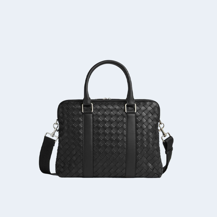 보테가 베네타 인트레치아토 브리프케이스 블랙