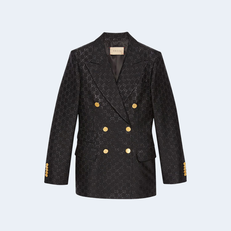 구찌 울 더블 브레스티드 블레이저