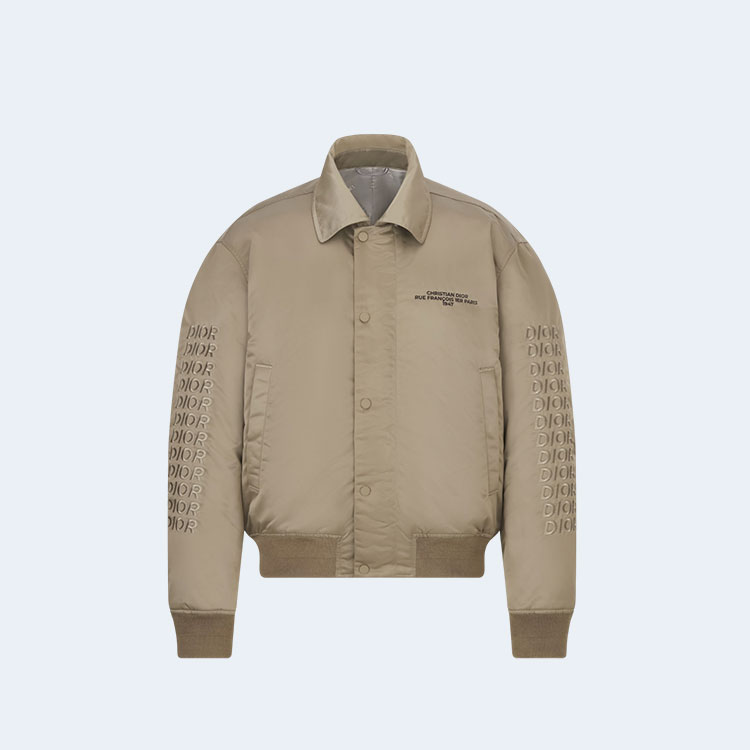 디올 베이지 테크니컬 트윌 봄버 자켓