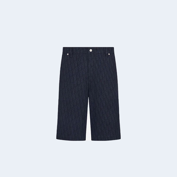디올 오블리크 카스리 코튼 데님 쇼츠