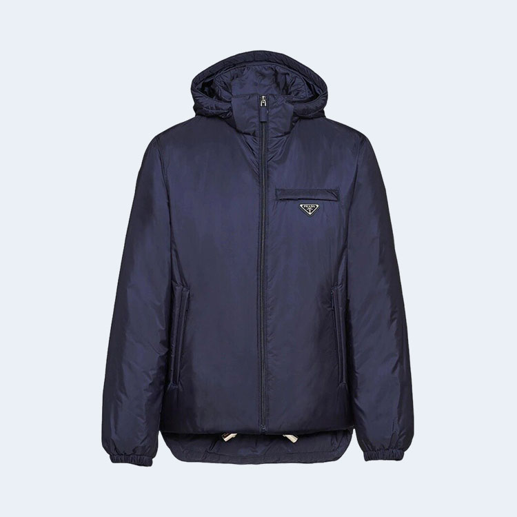 프라다 리나일론 푸퍼 자켓 네이비