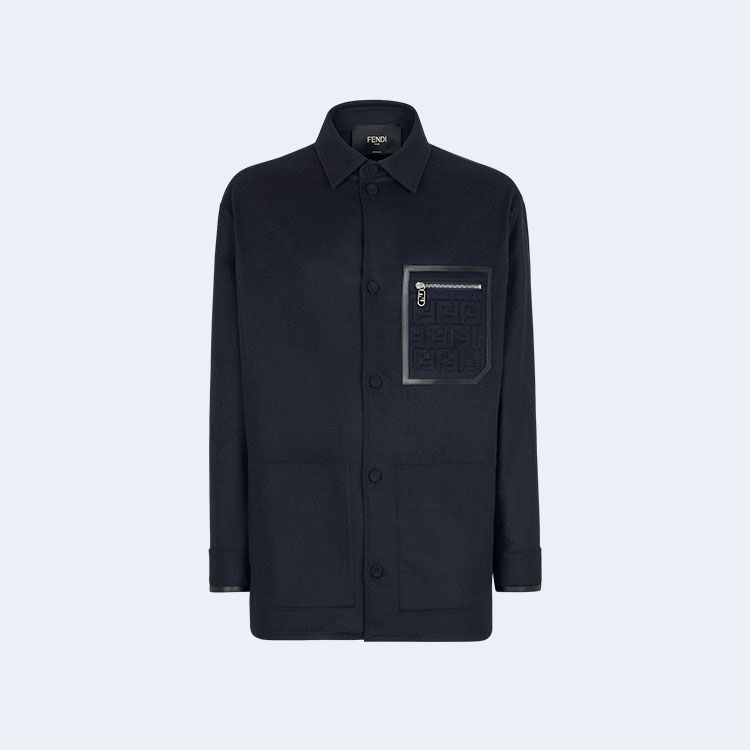 펜디 블루 캐시미어 고투 블루종 자켓
